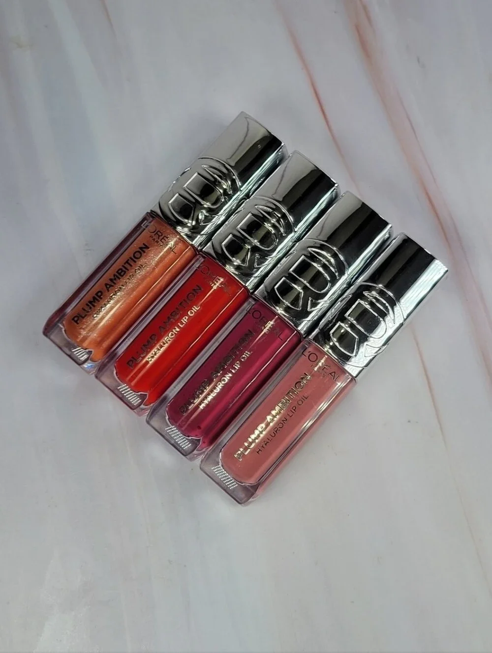 L'oreal Plump Ambition Hyaluron Lip Oil Bundle NEW!